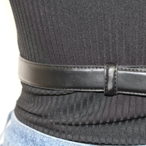 Leather Black Belt (Adjustable Straps)